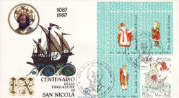 CITTA´ DEL VATICANO  - CENTENARIO DELLA TRASLAZIONE DI SAN NICOLA   /   Cover _ Lettera   Lire  3000 - Storia Postale