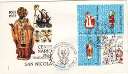 CITTA´ DEL VATICANO  - CENTENARIO DELLA TRASLAZIONE DI SAN NICOLA   /   Cover _ Lettera   Lire  500 - Briefe U. Dokumente