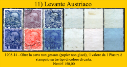 Levante-Austriaco-11 - 1908-14 - Privi Di Difetti Occulti - - Levant Autrichien