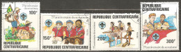 Central African Republic 1982 Mi# 807-810 Used - Scouting Year - Oblitérés