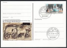 Germany 1993, Illustrated Postal Stationery "Philatelic Exhibition In Sindelfigen" W./postmark "Frankfurt", Ref.bbzg - Cartes Postales Illustrées - Oblitérées