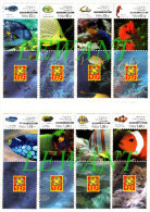 2014.10.10  XXI Warsaw National Philatelic Exhibition - Fishes - Se-tenant Label Type B - Vertical MNH - Unused Stamps