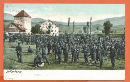 MAC-02 Armée Suisse, Infanterie Vers 1900. Cachet Ecoles Militaires De Colombier 1907 - Colombier