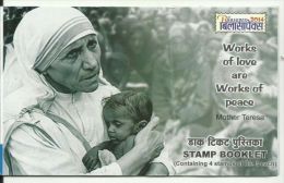 Mother Teresa, Booklet,carnet, India, Nobel Prize,women On Stamp,social Worker,India 2014 - Moeder Teresa