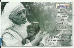 Mother Teresa, Booklet,carnet, India, Nobel Prize,women On Stamp,social Worker,India 2014 - Madre Teresa