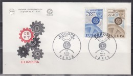 = Enveloppe 1er Jour Europa France N°1521 & 1522 Paris Le 29.4.1967 - 1967