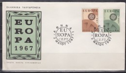 = Enveloppe 1er Jour Europa Gréce N°926 & 927  Le 2.5.1967 - 1967