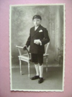 CARTE PHOTO  ATH -SOUVENIR DE LA PREMIERE COMMUNION DE PAUL 11 ANS - PHOTO DE SELECT PHOTO RUE AUX GADES A ATH - Ath