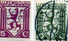 B - 1930 Lussemburgo - Stemma (5 C. Nuovo Linguellato) - Used Stamps