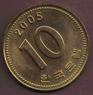 SOUTH KOREA 10 WON 2005 - Coreal Del Sur