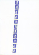 Roulette De 11 Timbres "Bernard Palissy" Bleu, D'après Larousse, Neuve - Coil Stamps