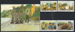 Dominica 1982 - 75th Anniversary Of Boy Scout Movement - Set + Miniature Sheet SG825-MS829 MNH Cat £11 SG2015 - Dominique (1978-...)