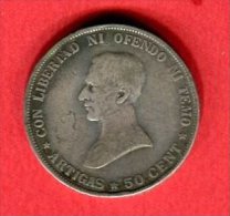 ARTIGAS 50 CENT 1917 TB 18 - Uruguay