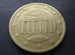 Germany  50  EURO CENT   2002   A  EIRO CIRCULEET COIN - Deutschland