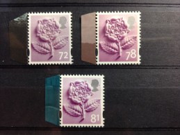 Country Definitives ENGLAND ~ 3 Single Stamps Frm Lest We Forget Sheetlets - 72p, 78p And 81p MNH - Angleterre