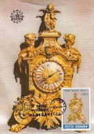 4659- PLOIESTI CLOCK MUSEUM, FRENCH LOUIS 14TH 19TH CENTURY MONUMENTAL CLOCK, CARTES MAXIMUM, 1990, ROMANIA - Horlogerie