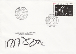 4663- RELEASING NAZI CAMPS ANNIVERSARY, COVER FDC, 1995, ROMANIA - 2. Weltkrieg