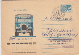 4702- BUSS, COVER STATIONERY, 1974, RUSSIA - Bus