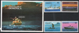 Dominica 1984 - Shipping - Set + Miniature Sheet SG890-MS894 MNH Cat £15.50 SG2015 - Dominica (1978-...)
