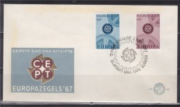 = Enveloppe 1er Jour Europa Pays-Bas N°850 & 851  Oslo Le 2.5.1967 (Nederland) - 1967