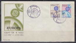 = Enveloppe 1er Jour Europa Turquie N°1829 & 1830 Le 2.5.1967 (Türkiye) - 1967