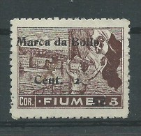 MARCA DA BOLLO/REVENUE  - FIUME - CENT.2 SU COR.5 - Fiume & Kupa