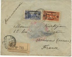 N°95+105 Sur Lettre Rec. Datée Du 12-2-1928 Pour Amiens (Somme) - Covers & Documents