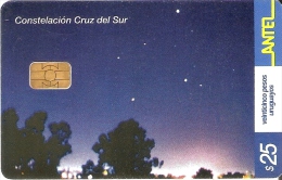 Nº 259 TARJETA DE URUGUAY DE LA CONSTELACION CRUZ DEL SUR - Astronomia