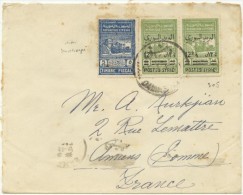 N°305+fiscal Sur Lettre De Damas ) Pour Amiens (France) - Storia Postale