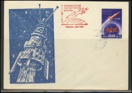 RUSSIA USSR Private Envelope LITHUANIA VILNIUS VNO-klub-023 Space Exploration Satellite - Local & Private
