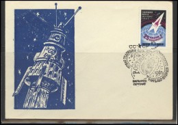 RUSSIA USSR Private Envelope LITHUANIA VILNIUS VNO-klub-046 Space Exploration Vostok-2 Anniversary - Locali & Privati