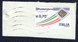 Italie 2013 Oblitéré Used Stamp Sur Fragment Flying Cover Enveloppe Volante - 2011-20: Afgestempeld