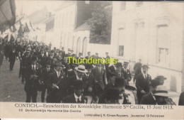 CPA CONTICH EEUWFEESTEN DER KONINKLIJKE HARMONIE SAINTE CECILIA 15 JUNI 1913  CLIMAN RUYSSERS ANVERS - Kontich