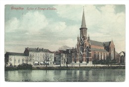 Carte Postale - Bruxelles - IXELLES - ELSENE - Eglise Et Etang - Kerk - CPA Couleur 1908  // - Ixelles - Elsene