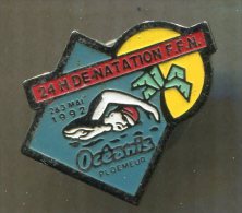 Pin's - 24h De Natation FFN 1992 - Oceanis PLOEMEUR - Bretagne Morbihan Natation - Swimming