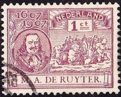 1907 De Ruyterzegel 1 Cent Roodviolet NVPH 88 - Oblitérés