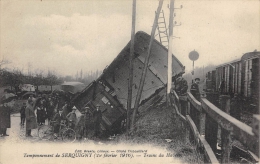 EURE  27  SERQUIGNY  CHEMINS DE FER  ACCIDENT  TAMPONNEMENT  29 FEVRIER 1916 TRAINS DU HAVRE - Serquigny