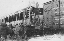 EURE  27  SERQUIGNY  CHEMINS DE FER  ACCIDENT  TAMPONNEMENT  29 FEVRIER 1916 TRAINS DU HAVRE - Serquigny