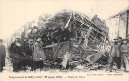 EURE  27  SERQUIGNY  CHEMINS DE FER  ACCIDENT  TAMPONNEMENT  29 FEVRIER 1916 TRAINS DU HAVRE - Serquigny