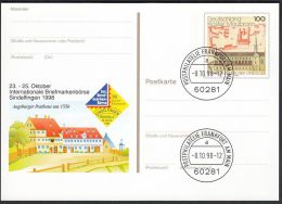 Germany 1999, Illustrated Postal Stationery "Philatelic Exhibition In Sindelfigen" W./postmark "Frankfurt", Ref.bbzg - Cartoline Illustrate - Usati