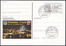 Germany 1993, Illustrated Postal Stationery "Philatelic Exhibition In Koln" W./postmark "Frankfurt", Ref.bbzg - Illustrated Postcards - Used