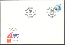 NORWAY - «Lillehammer Winter OL 1994» Official Cacheted Cover With Lillehammer OL Circular Postmark Oct.1991 - Inverno1994: Lillehammer