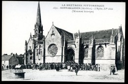 Cpa Du 56 Kernascleden L' église  .. Guéméné Pontivy    JUI15 - Guemene Sur Scorff