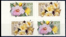 NORUEGA  2001 - FLORES - ROSAS - YVERT Nº 1326-1327  PAIRS - Unused Stamps