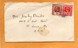 Leeward Islands Old Cover Mailed To USA - Leeward  Islands