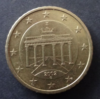 2002  ~~  G ~~ Germany   50  EURO CENT EIRO CIRCULEET COIN  ALLEMAGNE - Deutschland