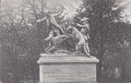 Allemagne - Berlin -  Tiergarten - Sculpture Chiens Lévriers - Postmarked 1928 - Ploetzensee