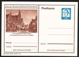 Germany 1963, Illustrated Postal Stationery "Marketplace In Munster" Ref.bbzg - Cartes Postales Illustrées - Neuves