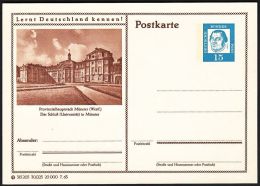 Germany 1963, Illustrated Postal Stationery "Castle In Munster" Ref.bbzg - Cartes Postales Illustrées - Neuves