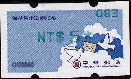 ATM Frama 2008 Launch Of Cross-strait Mail Links - NT$5,Green Imprint- Bird Dove Unusual Post - Oddities On Stamps